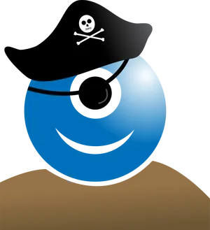 Smiling Emoji Pirate Hat PNG image