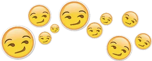 Smiling Emoji Variations PNG image