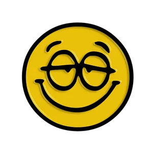 Smiling Emoji With Glasses PNG image
