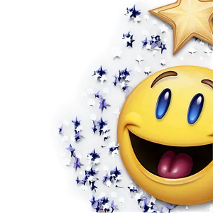 Smiling Emoji With Stars PNG Flj PNG