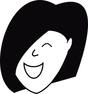 Smiling Face Graphic Black Background PNG image