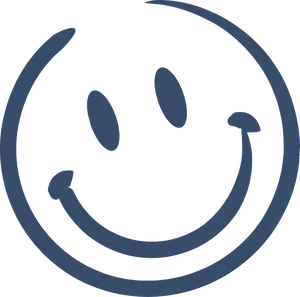 Smiling Face Icon Dark Background PNG image