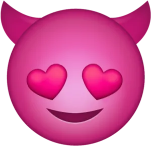 Smiling_ Face_ With_ Horn_ And_ Heart_ Eyes_ Emoji PNG image