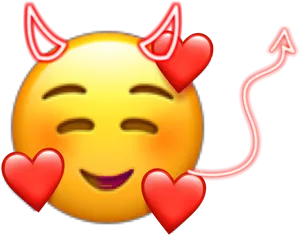 Smiling Face With Horns Emoji PNG image