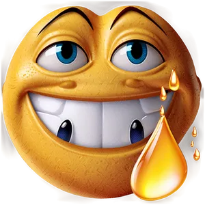 Smiling Face With Tear Emoji PNG 05242024