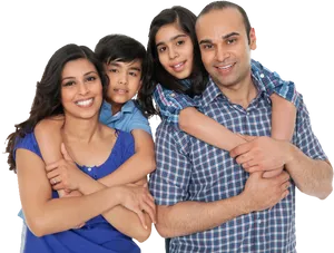 Smiling Family Portrait PNG image