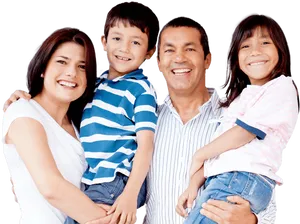 Smiling Family Portrait PNG image
