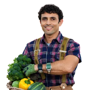 Smiling Farmer PNG Orv56