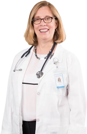 Smiling Female Physician Portrait PNG