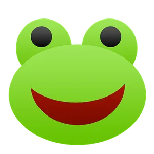 Smiling Frog Emoji Graphic