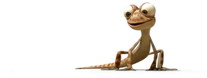 Smiling Gecko Character PNG image