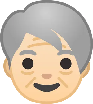 Smiling Grandpa Emoji PNG image