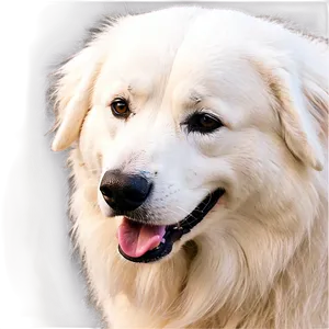Smiling Great Pyrenees PNG 74