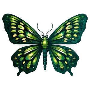 Smiling Green Butterfly Cartoon PNG 97 PNG
