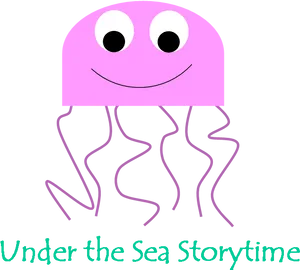 Smiling Jellyfish Cartoon Graphic PNG