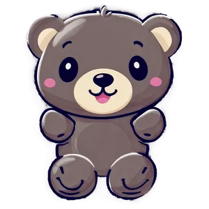 Smiling Kawaii Bear Image Png Cyx PNG image