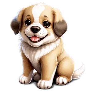 Smiling Kawaii Puppy Png 87 PNG image