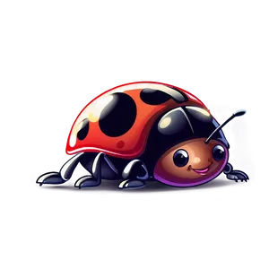 Smiling Ladybug Cartoon PNG 05242024