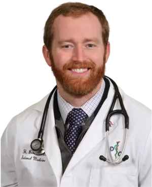 Smiling Male Doctorwith Stethoscope PNG image