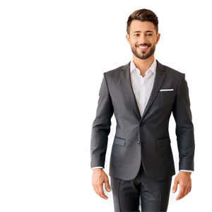 Smiling Man In Suit Png Hbk PNG image
