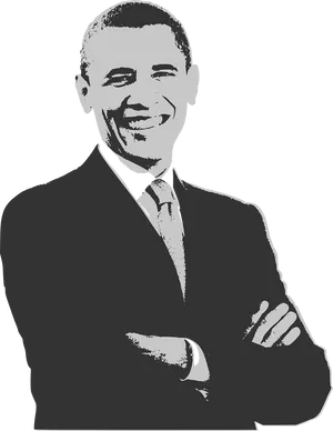 Smiling_ Man_in_ Suit_ Vector_ Art PNG image