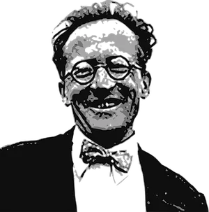 Smiling Man Stencil Art