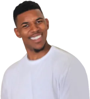 Smiling Man White Tshirt PNG