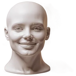 Smiling Mannequin Head Design PNG 06282024