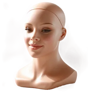 Smiling Mannequin Head Design PNG Bli