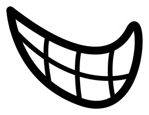 Smiling Mouth Cartoon Graphic PNG