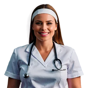 Smiling Nurse Character Png 05242024 PNG image