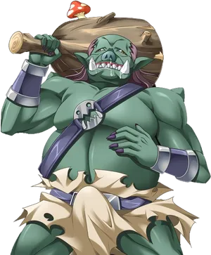 Smiling Orc Warrior PNG