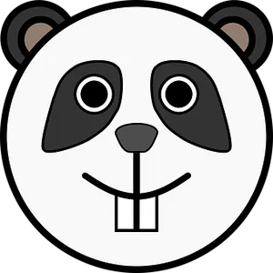 Smiling Panda Face Graphic