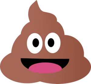 Smiling Poop Emoji Graphic PNG image