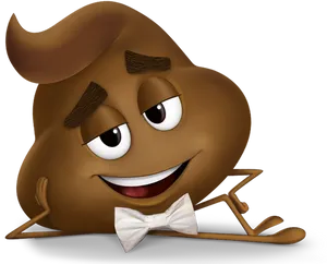 Smiling Poop Emoji Illustration PNG image