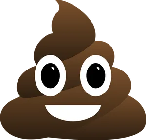 Smiling Poop Emoji Illustration PNG image