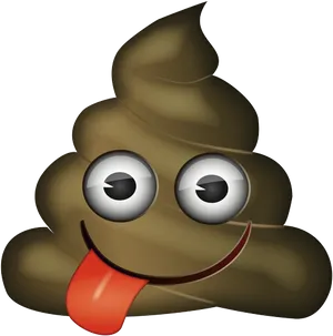 Smiling Poop Emojiwith Tongue Out PNG image