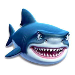 Smiling Shark Cartoon Png Rtl PNG image