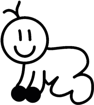 Smiling Stick Figure Baby Drawing PNG image