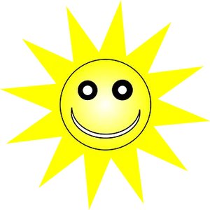 Smiling Sun Cartoon Graphic