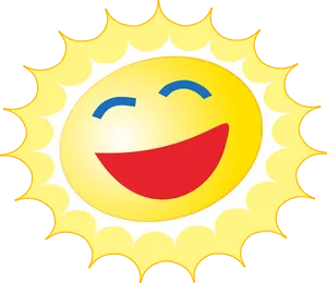 Smiling Sun Cartoon Graphic PNG image