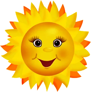 Smiling Sun Clipart PNG image