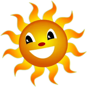 Smiling Sun Clipart PNG image
