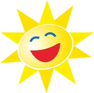 Smiling Sun Emoji Graphic PNG image