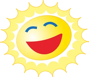 Smiling Sun Emoji Illustration