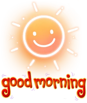 Smiling Sun Good Morning Greeting PNG