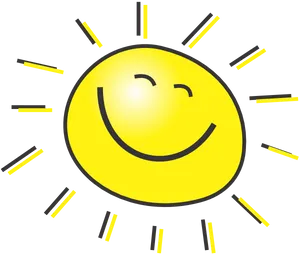 Smiling Sun Graphic PNG image
