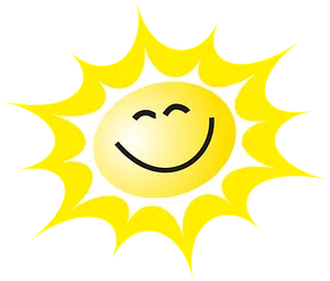 Smiling Sun Graphic PNG image