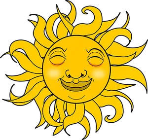 Smiling Sun Illustration