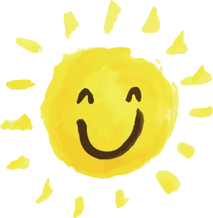 Smiling Sun Illustration Transparent Background PNG image